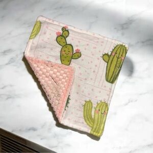 Pink and Green Cactus Print Kitchen Towel